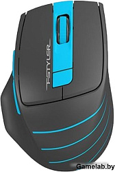 Мышь A4 Fstyler FG30 серый/синий оптическая (2000dpi) беспроводная USB (5but)