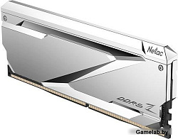 DDR 5 DIMM 32Gb (16Gbx2) 7200Mhz, Netac Z NTZED5P72DP-32S RGB DDR5-7200 32GB (16GB x 2) C32 Silver, 