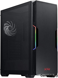 XPG STARKER BLACK (STARKER-BKCWW) (Midi-Tower, черный, TG, 120mm ARGB fan + 120mm fan)
