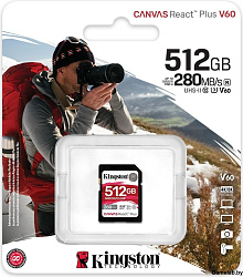 Флеш карта SDXC 512GB Kingston SDR2V6/512GB Canvas React Plus w/o adapter