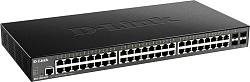 D-Link DGS-1250-52X/A1A, L2 Smart Switch with 48 10/100/1000Base-T ports and 4 10GBase-X SFP+ ports.
