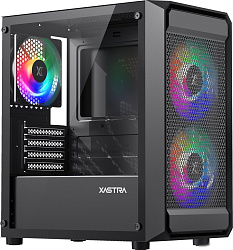 Корпус XASTRA  A303M 3FRGB Black mATX/Mesh/ tempered glass / 2x140mm + 1x120mm  FRGB fans/ A303M-2FC