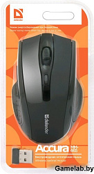 Беспроводная оптическая мышь Defender Accura MM-665 черный,6 кнопок,800-1200 dpi52665