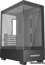 Корпус Powercase Vision Micro M, Tempered Glass, чёрный, mATX  (CVMMB-L0)