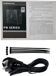 Блок питания Powercase PW500 (80 Plus, ATX 2.31, 500W, APFC, DC-DC, 120mm Fan) / PS-500W-DC