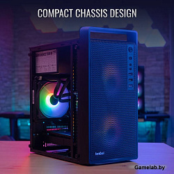 Aerocool Cs-109-G-BK-v1 (mATX, без БП, Glass Window, USB3.0 x1, USB2.0 x2, 12cm FRGB fan x1)