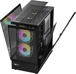 Корпус Formula Crystal Z8 черный без БП ATX 9x120mm 7x140mm 1xUSB2.0 1xUSB3.0 1xUSB3.1 audio bott PS