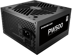 Блок питания Powercase PW500 (80 Plus, ATX 2.31, 500W, APFC, DC-DC, 120mm Fan) / PS-500W-DC