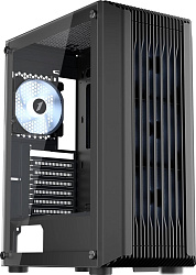 Корпус 1STPLAYER BULLET HUNTER H6 ARGB Black / ATX / 4x120mm ARGB fans / H6-BK-4F7