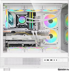 Корпус Formula Crystal Z8 FLOE белый без БП ATX 3x120mm 5x140mm 1xUSB2.0 1xUSB3.0 1xUSB3.1 audio bot