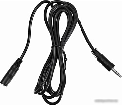 Кабель-удлинитель аудио Buro Jack 3.5 (m)/Jack 3.5 (f) 2м. черный (BAAC003-2)