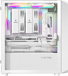 Корпус XASTRA  A303M 3ARGB White mATX/Mesh/ tempered glass / 2x140mm + 1x120mm ARGB PWM fans/ Door/ 
