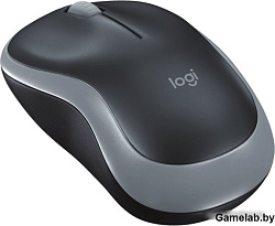 Мышь Logitech M186 черный/серый оптическая (1000dpi) беспроводная USB2.0 для ноутбука (2but)