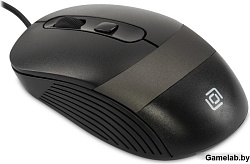 Мышь Оклик 310M черный/серый оптическая (2400dpi) USB для ноутбука (4but)