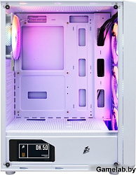 Корпус 1STPLAYER FD3 White / ATX / 4x120mm LED fans inc. / FD3-WH-4F1-W