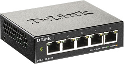 D-Link DGS-1100-05V2/A1A, L2 Smart Switch with 5 10/100/1000Base-T ports2K Mac address, 802.3x Flow 