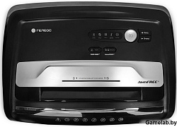 Шредер Heleos УМ35-4 черный (секр.P-4) фрагменты 23лист. 35лтр. скрепки скобы пл.карты CD