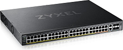 L3 Access  Zyxel NebulaFlex Pro XGS2220-54FP, rack 19", 48xRJ-45: 1G PoE+ (8 из них PoE++), 2xRJ-45: