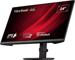 Монитор ViewSonic 23.8" VA2408-HDJ черный IPS LED 5ms 16:9 HDMI матовая HAS Piv 1000:1 250cd 178гр/1