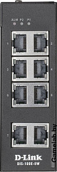 D-Link DIS-100E-8W/A1A, L2 Unmanaged Industrial Switch with 8 10/100Base-TX ports.1K Mac address, 80