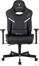 Кресло игровое Knight Thunder 5X черный эко.кожа крестов. металл