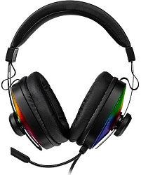 Наушники HT/Импульсный G100/Аналоговый/RGB Светодиодный/(EC)наушник/Черный/Штекер 3,5 мм, код ТН ВЭД