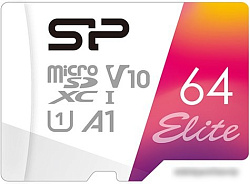 Флеш карта microSDXC 64Gb Class10 Silicon Power SP064GBSTXBV1V20SP Elite + adapter