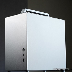 Корпус JONSBO T8 PLUS Silver без БП, боковые панели из закаленного стекла, mini-ITX, серебристый