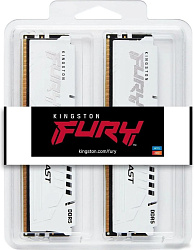 Память Kingston DDR 5 DIMM 32Gb PC48000, 6000Mhz, Kingston FURY Beast White EXPO CL30 (Kit of 2) (KF