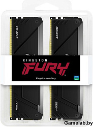 Память DDR4 2x16GB 3200MHz Kingston KF432C16BB2AK2/32 Fury Beast RGB RTL Gaming PC4-25600 CL16 DIMM 