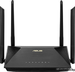 ASUS RT-AX53U// роутер  802.11b/g/n/ac/ax, до 574 + 1201 Mbps, 2,4 + 5 гГц, 4 антенны, USB ; 90IG06P