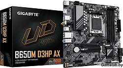 Материнская плата Gigabyte B650M D3HP AX SocketAM5 AMD B650 4xDDR5 mATX AC`97 8ch(7.1) 2.5Gg RAID+HD