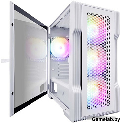 Корпус 1STPLAYER TRILOBITE T3 White / mATX, TG / 4x 120mm LED fans inc. / T3-WH-4F1-W