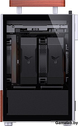 Корпус JONSBO T6 Silver без БП, боковая панель из закаленного стекла, mini-ITX, серебристый