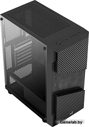 Корпус Aerocool Menace Saturn FRGB-G-BK-v1 черный без БП ATX 4x120mm 2xUSB2.0 1xUSB3.0 audio bott PS