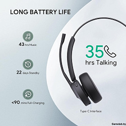 Гарнитура беспроводная Yealink BH70 Mono UC USB-A Беспроводная Bluetooth, HD звук, шумоподав.(BH70 M