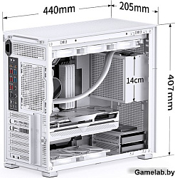 Корпус JONSBO D41 MESH White без БП, боковая панель из закаленного стекла, mini-ITX, micro-ATX, ATX,