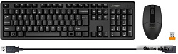 Клавиатура + мышь A4Tech 3330N клав:черный мышь:черный USB беспроводная Multimedia