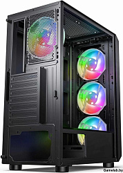 Корпус Accord 3338 черный без БП ATX 1xUSB2.0 1xUSB3.0 1xUSB3.1 audio bott PSU