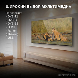 Телевизор LED Hyundai 65" H-LED65BU7006 Android TV Frameless черный/серебристый 4K Ultra HD 60Hz DVB