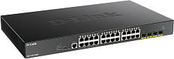 D-Link DGS-1250-28XMP/A1A, L2 Smart Switch with 24 10/100/1000Base-T ports and 4 10GBase-X SFP+ port