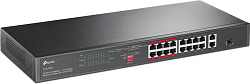 Коммутатор TP-Link TL-SL1218P 16x100Mb 1G 16PoE+ 150W неуправляемый