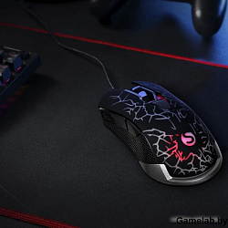 Мышь SunWind SW-M705G черный оптическая (3600dpi) USB для ноутбука (6but)