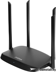 Роутер беспроводной Digma DWR-AC1201 AC1200 10/100BASE-TX черный (упак.:1шт)