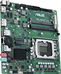 ASUS PRO H610T D4-CSM, LGA1700, B610, 2*DDR4, DP,HDMI, SATA 6.0, M.2, USB 3.2*2, USB 2.0*2,  mITX; 9