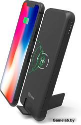 Мобильный аккумулятор Cactus CS-PBFSQT-10000 10000mAh 3A 1xUSB беспров.зар. черный