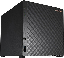 ASUSTOR AS1104T 4-Bay NAS/CPU (2Core) 1.4GHz/1GBDDR4/noHDD,LFF(HDD,SSD)/1x1GbE(LAN)/2xUSB3.2/; 90IX0