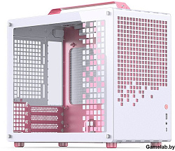 Корпус JONSBO Jonsplus Z20 Pink/White без БП, боковая панель из закаленного стекла, mini-ITX, micro-
