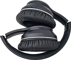 Гарнитура накладные Hyundai H-HP103 черный беспроводные bluetooth оголовье