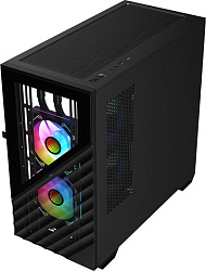 Корпус 1STPLAYER DK D7 Black / mATX / 3x120mm LED fans / D7-BK-3F1